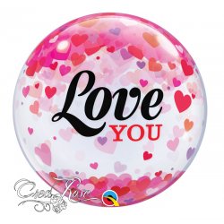 Bubble Helium Ballon Love You